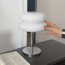 Mayho 마카롱 무드등 모던 미드센츄리 led 방등 3단계 조명조절 수면등 집들이선물, 크림 화이트