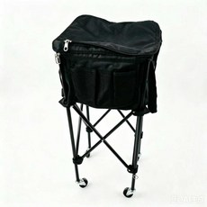 網球行動式摺疊多球車, 黑色, 1個
