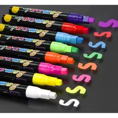 코코로이 블랙 보드마카 펜 8색 세트, 1팩, 화이트,레드,오렌지,그린,핑크,퍼플,옐로우,블루