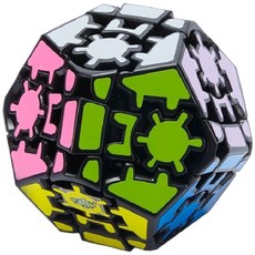 小小店舖 藍藍 齒輪五魔方 異形 魔術方塊 益智玩具 黑底 簡單版 完整版, 齒輪五魔方完整版