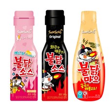 삼양 불닭소스 3종 모음 불닭+까르보+불닭마요, 1세트, 200g