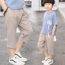 헬로가든 디노줄지 7부 바지(S)/베이지