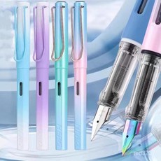 英雄鋼筆1359泡沫之夏小學生練字正姿鋼筆，高顏值墨囊鋼筆, 1個, 1359泡沫之夏隨機色,0.38mm