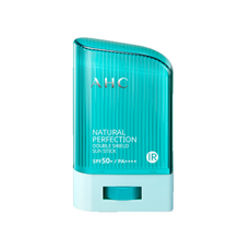 2025년 최신제조 AHC 내추럴 퍼펙션 더블쉴드 선스틱 [초록] SPF50+/ PA++++ 하늘색 제형/ 혼합자차 / 스틱 선크림 / 서핑용 / 썬크림, 22g, 1개