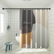 달콤 복숭아 맞춤 패브릭 화장실커튼 샤워커튼 욕실커텐, 1개, U. 싱글커튼 벽폭 5575에 커튼 폭 08높이 18m