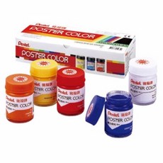 飛龍Pentel POS4-12 廣告顏料30cc 12色套裝，色彩鮮明，持久不易褪色，美術創作首選