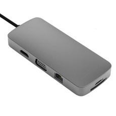 高速多功能記憶卡讀卡機，便攜式數據傳輸首選, 金屬銀, 1個, 10合1