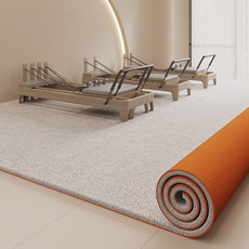 휴대폰 링 라이트 유튜브 요가매트 필요가매트 필라테스 매트 방지 미끄럼 면적 카, 01 6090cm, 01 미색 단일 스트라이프 TPE