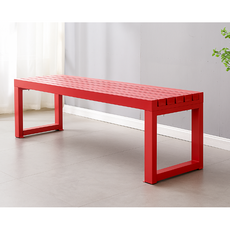 비비드 컬러 야외벤치 대기 의자 포토존 매장 카페 120cm, 레드