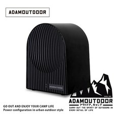 ADAMOUTDOOR 戶外陶瓷電暖爐/電暖器，露營專用，輕巧便攜，快速加熱，安全可靠，溫暖舒適, 黑色