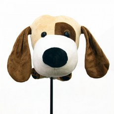 G.Winner大頭狗玩偶木桿套, 棕色, 1個