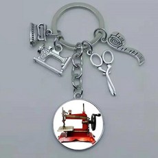 재봉틀 가위 자자르기용 자 커브형 유리 열쇠고리 재단사 선물, 1개, 28. Silver8