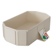 Tinduo 애견 욕조 애견 용품 다목적 강아지 고양이 공용 욕조 휴대용 접이식 수납 거품 목욕통, 1개, 흰색