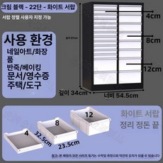 네일 수납장 정리 서랍장 향수 매장용 정돈 다용도 메이크업 피부샵 선반, 1.3mm, Blogger와 동일한 스타일의 흑백