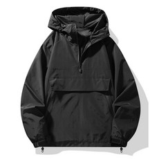 THE G&G남녀공용 봄.가을용 후드 반집업 트레이닝 운동복 바람막이 HBS