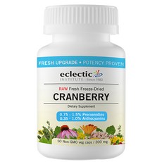 Eclectic Institute 冷凍乾燥蔓越莓植物膠囊 300mg, 50顆, 1罐