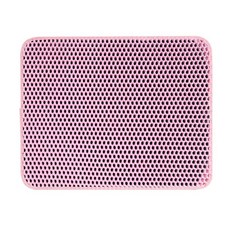 貓砂墊 雙層過濾防帶出貓砂墊 貓廁所防濺控砂墊, 粉色,（30*30）cm雙層防滑（很小）, 1個
