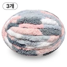 생활스토리 몽글몽글 고양이 꼬리 실 수면 루피망고 자이언트 뜨개실, 3개, 고양이꼬리