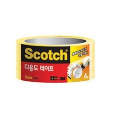 3M 다용도테이프 508_12mmx20m_4롤_3 1개 투명테 박스테이프 투명테이프 포장테이프 dew+1636FW