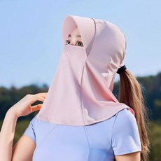 GOLOV.EJOY M20 썬캡 바라클라바 머리 목 모자 등산 골프 물놀이 농사 일체형 모자 자외선차단 햇빛가리개 전면마스크, M20캡바라클라바 아이보리, 1개