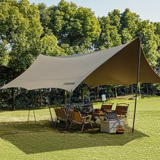 베어하이크 대형 타프 헥사 블랙코팅 양면, 베이지 (4*4.4m)