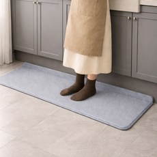 오라플 밀착 주방매트 PVC 푹신한 논슬립 발매트, 그레이