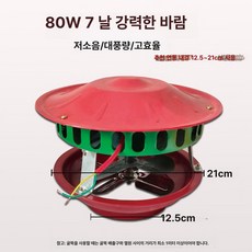 굴뚝 배기팬 배출기 벤츄레이터 화목난로 흡연 연통, 알루미늄 코어 80mm 7날개 12.5-21