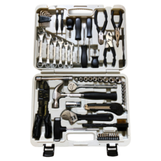 【Vulcanus】62件式 DIY 多功能手工具組 家用手工具 套筒 板手 鉗類 螺絲起子 鐵鎚, 1個, 扳手組