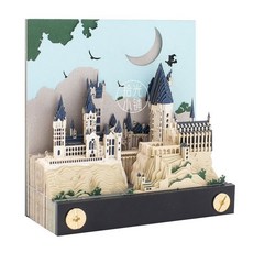 紙雕日曆 立體便條紙 3d日曆 便條紙 紙雕 桌曆手撕日曆 便簽2025年新款3d手撕紙雕中國風建筑模型精致三維立體便簽, 1個, YZ黑魔法的遺產 簡裝（不帶透明盒）