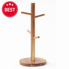 컵거치대 원목 컵걸이 컵정리대, 1개, 아카시아