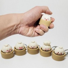 딘섬 만두 키캡 키링 딸깍이 클리커 피젯토이 장난감 손장난 집중력 향상 스트레스해소 휴대용 어린이선물 악세사리 가방키링 귀여운 케릭터, 랜덤발송