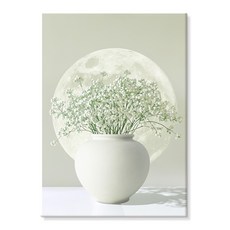 재물복 들어오는 은은한 달항아리 꽃그림 액자 5종 [더아트컴퍼니 풍수 인테리어], 10.평화달항아리