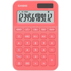 카시오 컬러 전자계산기 MS-20YC, 1개, (카시오 정품 계산기)코랄
