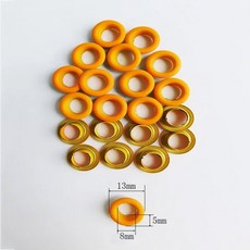 가방 8MM 그로멧 세트 벨트 색상 LEATHERCRAFT 라운드 신발 황동 반지 구멍 10 액세서리 의류, Orange 10Set