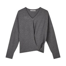 [백화점 홈쇼핑 정품] 보브 프론트 랩 디테일 니트 풀오버 7155450004