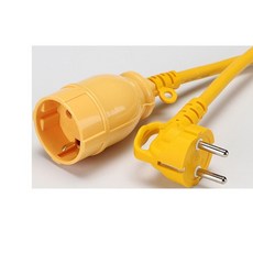 멀티탭5m 1구 연장코드선1.5SQ 20호(20M) 689000AA (1EA), 1개, 옐로우, 20m