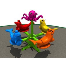 놀이터 그네 키즈카페 카페 레드 대형 놀이기구 야외, a. 돌고래 문어 4인 130x180cm, 1개