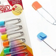 안전 옷핀 컬러 6P 고정핀 이불핀 시침핀 핀세트 침구 고정 용품, 1개, 상세페이지 참조
