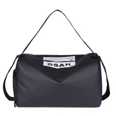 達絲艾克牛津紡托特包時尚拉鍊閉合乾溼分離健身包, 黑色, 1個