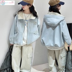 키즈목마 여아 봄 가을 CUTE HORSE 초등생 외투 초중생 코트 주니어 상의 바람막이 점퍼 867