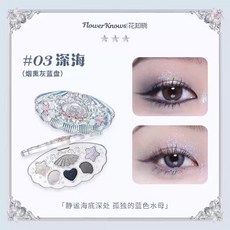 Flower Knows 花知曉 貝殼珍珠六色眼影盤 03深海 6.5g, 1個, 【03深海】6.5g, 六色眼影盤