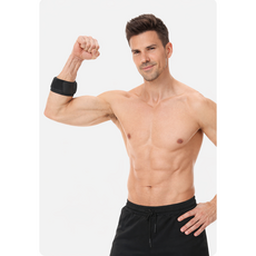 득템스 탄탄압박 관절서포트 팔꿈치 보호대, 블랙, 1개