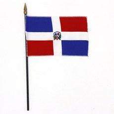 인사동공예 미니 탁상기 깃발 세계 국기 만국기 10x15cm, 1개, 도미니카공화국