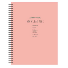 톡톡팬시 스프링 클리어 파일 40p, 핑크, 1개