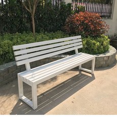 야외 철제벤치 정원 단철 의자 인테리어 학교 정류장 공원, 화이트 220x40x85