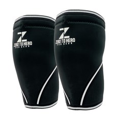 Zero to Hero 氯丁橡膠健康護膝 7 毫米黑色 + 白色, 1套, 黑 + 白