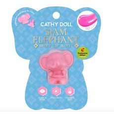 Cathy doll 泰國BigC限定大象潤唇膏 水潤保濕, 1個, 大象口紅 #2 粉紅