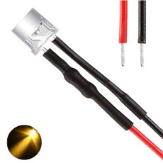 12V 5파이 옐로우 플랫 와이어 케이블 LED 수업 튜닝 조명 키트 차량 오토바이 간판 DIY, 10개