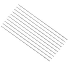 uxcell 10pcs 원형강재봉 3mm x 100mm 고속강재HSS 선반 바 스톡 공구 축 기어 드릴 보링 머신 터닝 미니어처 DIY 공예, 1.2mm x 100mm_10