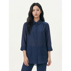 올리비아하슬러 블루 하슬러 실키 블라우스 OHCMBL302